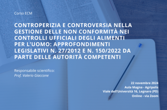 Collegamento a Controperizia e Controversia nella gestione delle non conformità nei controlli ufficiali degli alimenti per l'uomo: approfondimenti legislativi e aspetti pratici 